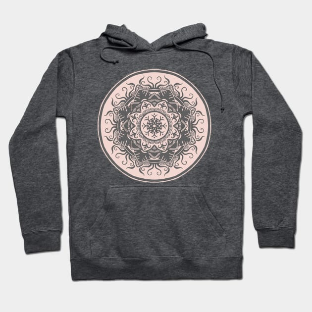 Pink Gray Mandala Hoodie by TaylorMineo